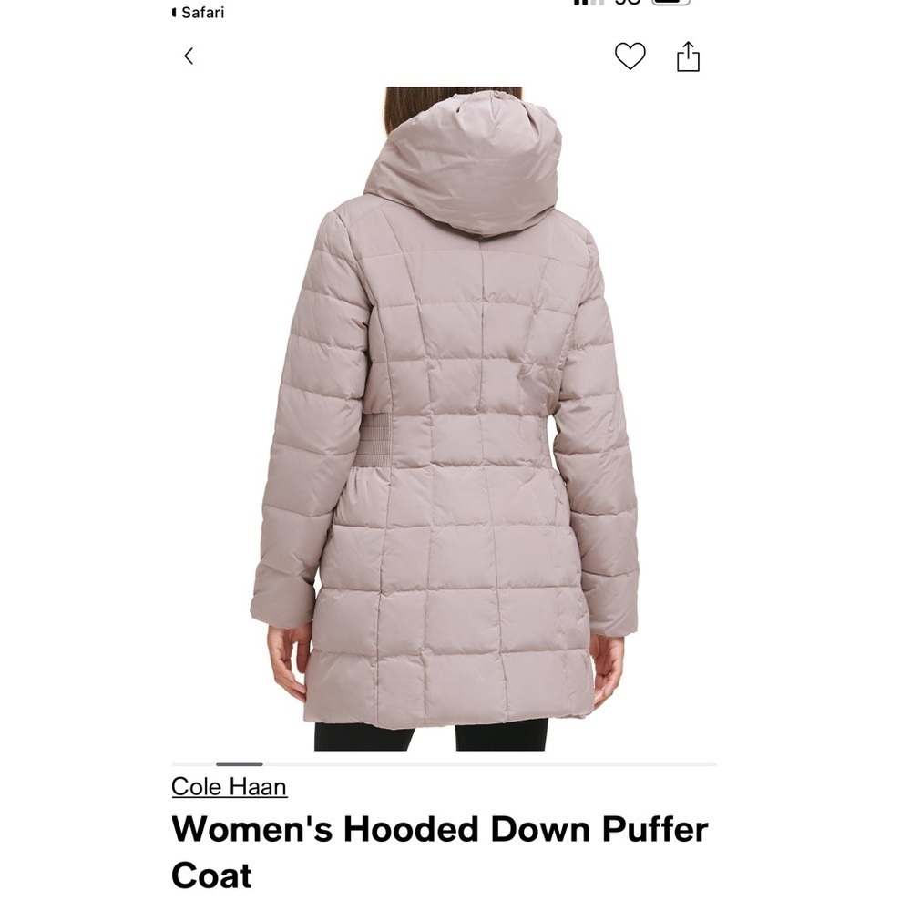 BRAND NEW WITHOUT TAGS-Cole Haan Womens Hooded Down Puffer Coat​​ - Picture 10 of 12